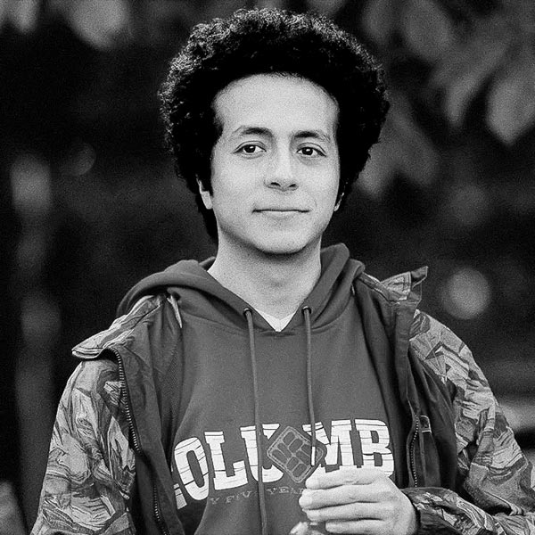 Black and White Portrait of Andres Felipe Algeciras Marquez